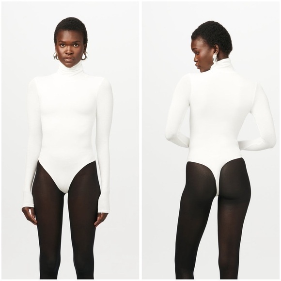 Sold NWT Naked Wardrobe The nw Turtleneck Long Sleeve Bodysuit Size Medium - Picture 1 of 8